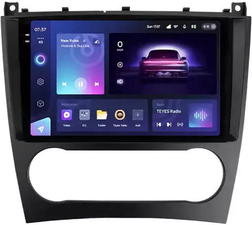 Teyes Cc3 2k Navigație Auto Mercedes-Benz Clasa C W203 2004-2011 4+64GB 9.5" QLED Octa-core 2GHz Android 4G Bluetooth 5.1 DSP