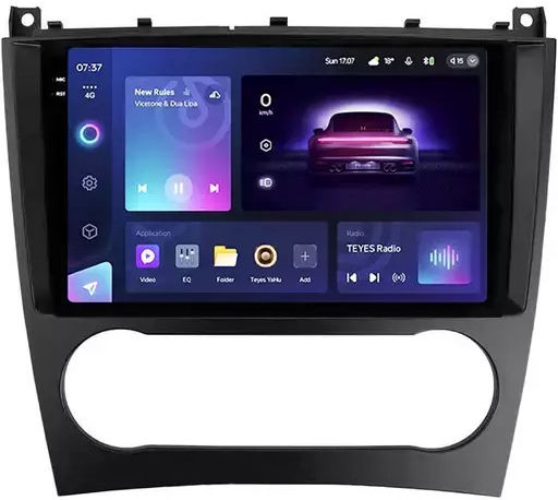 Teyes Cc3 2k 360° Navigație Auto Mercedes-Benz Clasa C W203 2004-2011 6+128GB 9.5" QLED Octa-Core 2GHz Android 4G Bluetooth 5.1 DSP