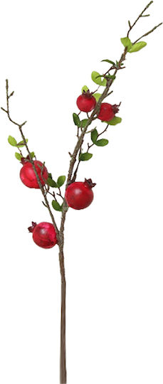 Künstlicher Granatapfel Zweig Rot 65cm