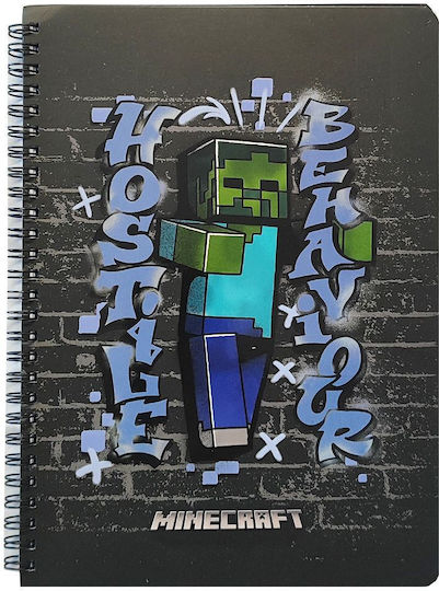 Graffiti Τετράδιο Σπιράλ 2 Θεμάτων 17χ25 Minecraft 25802