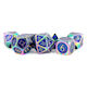 Fanroll Regenbogen Blau Emaille 7-Würfel Set