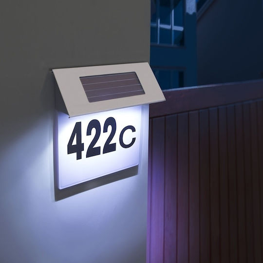 Lampă Solară Numărul casei 1W 1300lm cu Senzor de Mișcare și Fotocelulă IP65