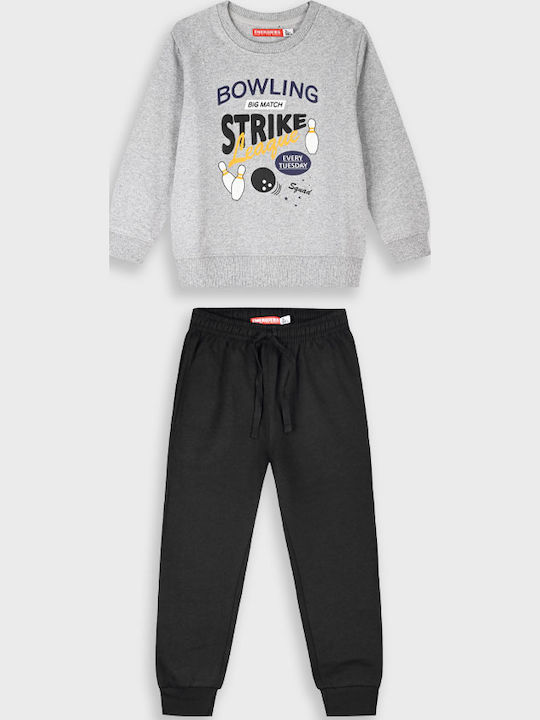 Energiers Kids Sweatpants Set Black 2pcs Bowlin...