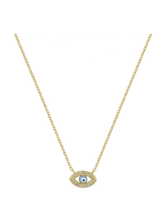 Kloxx Eye from Gold Plated Silver with Zircon