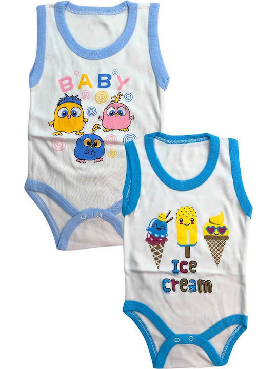 Esthisis Body-uri Set Body pentru Bebeluși Fără mâneci Multicolored 2buc