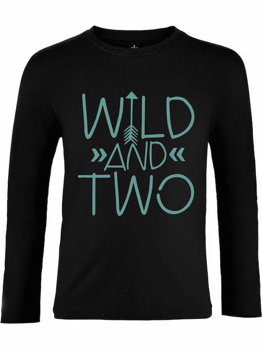 Kids' Shirt Long Sleeve Black Wild And Two