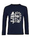 Kids' Shirt Long Sleeve French Navy Harry Potter I Solemnly Swear That I Am Up To No Good