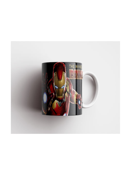 Weiße Keramik Tasse 330ml Ironman Dp4634