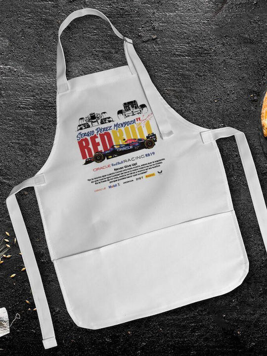 Sergio Perez F1 Red Bull Racing Chef Overall Kids Apron with 2 Pockets