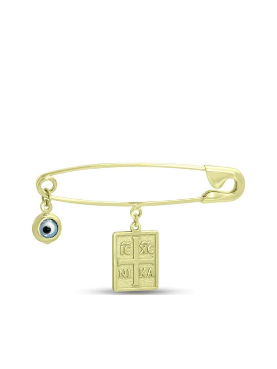 CHrysolithos Kinder Sicherheitsnadel aus Gold 9K mit Konstantinato