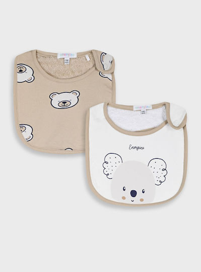 Energiers Bear Bib Fabric Vanilla 2pcs