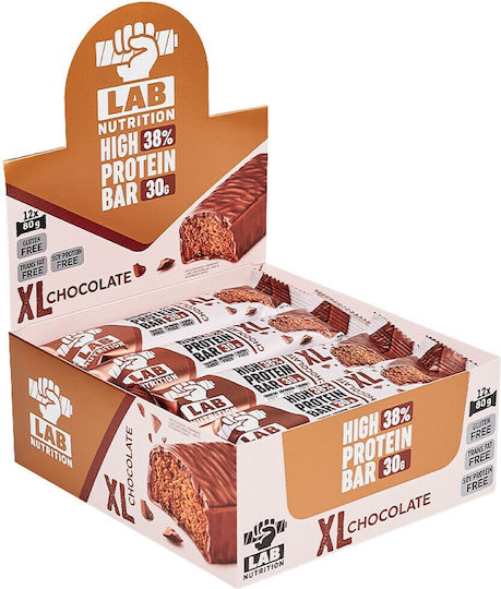 Lab Nutrition HIgh Protein Bar Riegel mit 36% Protein & Geschmack Schokolade 12x80gr