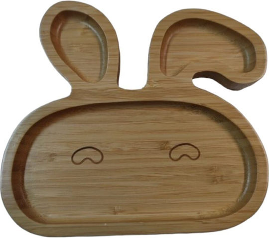 Queen Mother Baby & Toddler Plates & Bowls Child's Food Plate Bunny Bamboo White