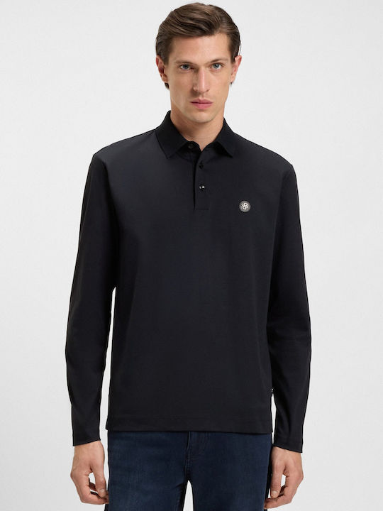 Boss Polo Herrenbluse Langarm Blaue