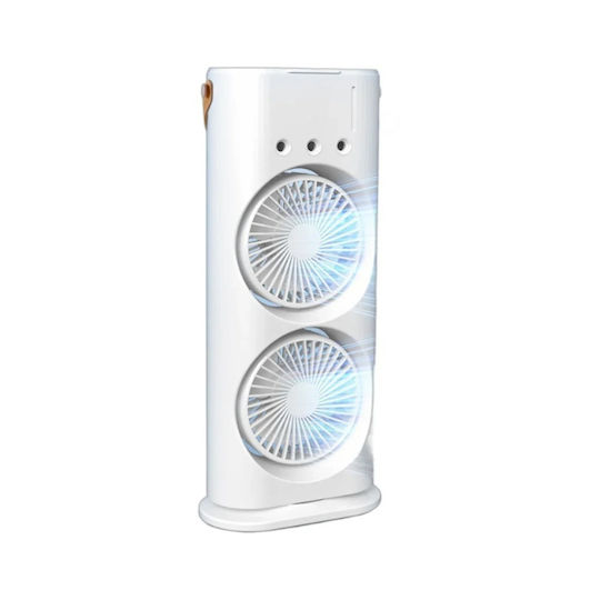 Portable Desktop Fan Spray Humidification Remote Control Multifunctional Eco-friendly Efficient Cooling Plastic White