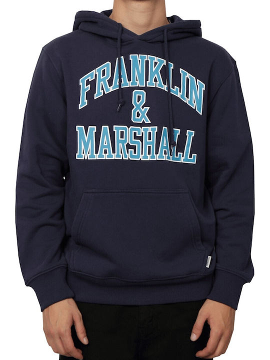 Franklin & Marshall Суитшърт с Качулка Dark Blue