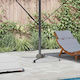 vidaXL Umbrella Stand made of Metal Silver 21.5x14x6cm