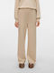 Damen Stoffhose in Breite Bein Stil Beiges