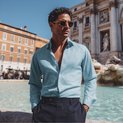 Al Franco Shirt Light Blue