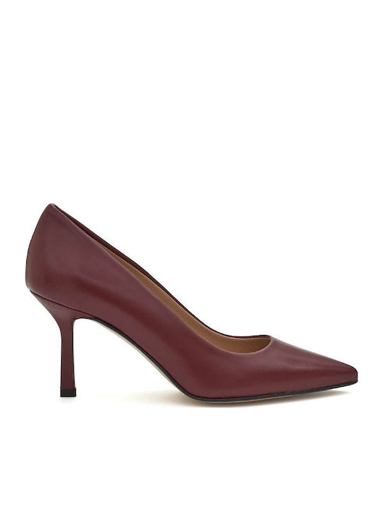 Philippe Lang Pantofi cu toc Burgundy