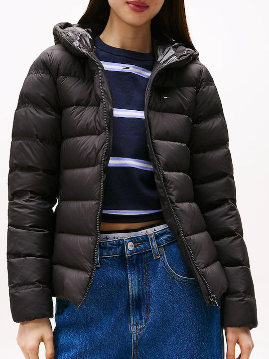 Scurtă Jachetă de femei Puffer Waterproof Black