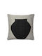 Broste Copenhagen Decorative Pillow Case Gray / Black 50x50cm