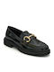 Δερμάτινα Γυναικεία Loafers σε Μαύρο Χρώμα