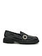 Patent Leather Women's Loafers in Black Color