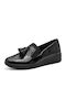 Lackleder Damen Mokassins in Schwarz Farbe