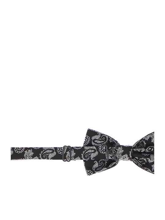 Set De 3 Piese Cravată Papillon Butoni De Manșetă Batistă Pentru Bărbați Buticcochet Negru Setp283
