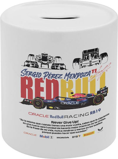 Sergio Perez F1 Red Bull Racing Porcelain Money Box With Lid