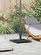 vidaXL Metallic Black Umbrella Stand 45x45x31cm