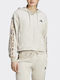 Women's Sweatshirt Jacket Hooded Ecru