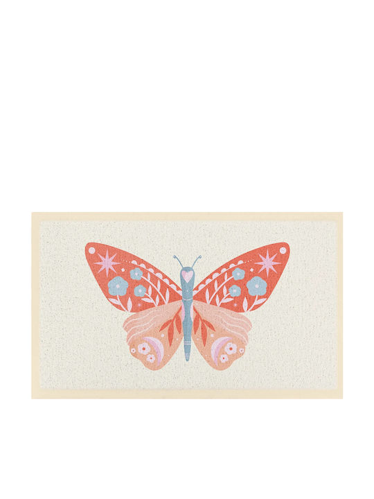 Artsy Mats Covor de Intrare Antiderapant Orange Flower Butterfly Portocaliu 70x40buc