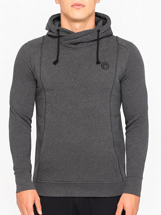 Φούτερ με Κουκούλα Dark Grey