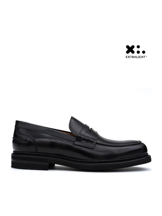 Δερμάτινα Ανδρικά Loafers σε Μαύρο Χρώμα