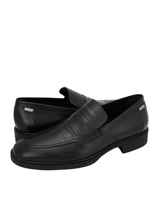 Leder Herren Mokassins in Schwarz Farbe