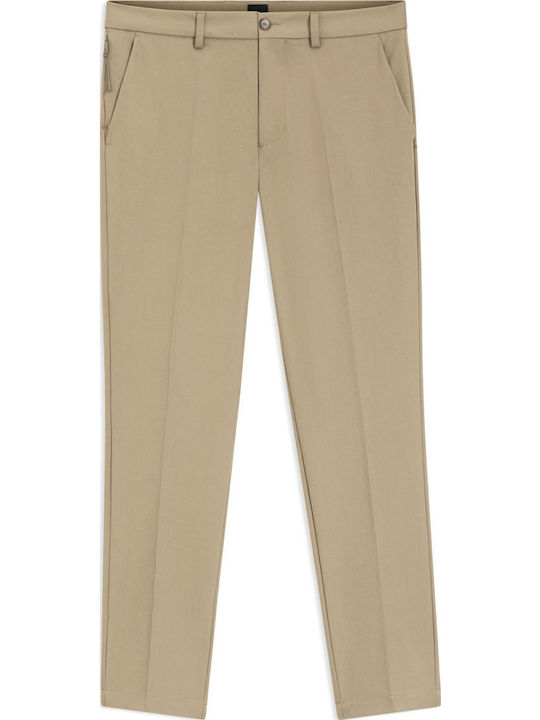 Boss Trousers Chino Elastic in Slim Fit Beige