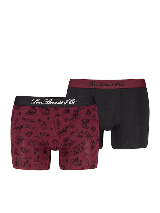 Herren Boxershorts Black - Red 2Packung