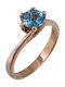 Einzelstein aus Roségold 14K