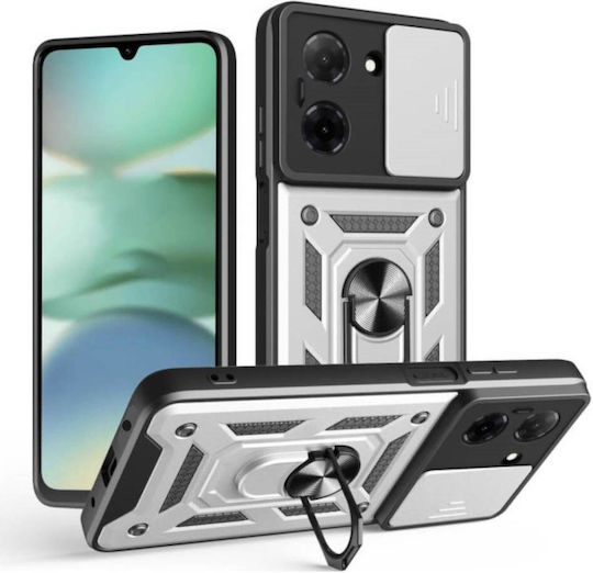 Bodycell Slide Cover Umschlag Rückseite Silber (Redmi A5)