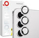 Northjo Camera Protection Metal Frame Silver for the Samsung Galaxy S25 FE 5G