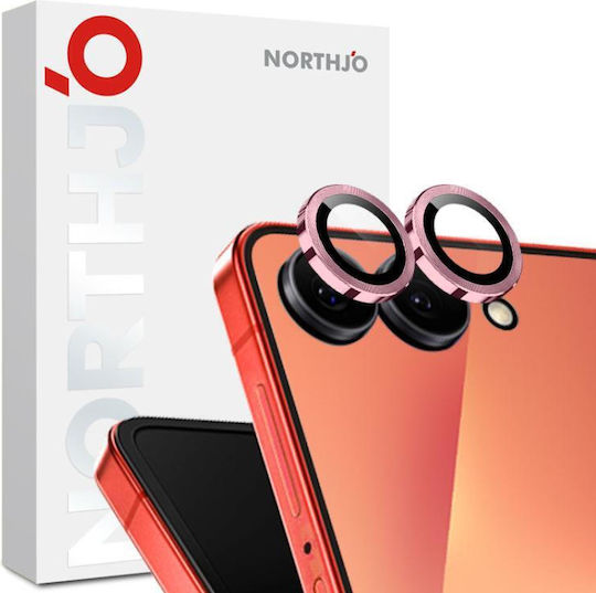 Northjo Camera Protection Metal Frame Pink for the Samsung Galaxy Z Flip7 5G