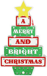 Merry Christmas Light Decoration 23 Cm Height Multicolor