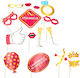 Bachelorette Party Requisiten Set 16 Stück Mehrere Partyzubehör