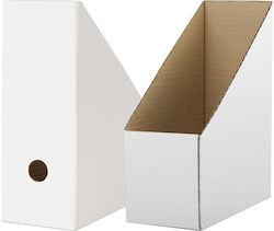 Document Storage Holder 300x245x115 Mm Vertical Position Reinforced White Cardboard
