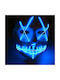 Purge Horror Latex Mask With Light Blue 3 Pieces