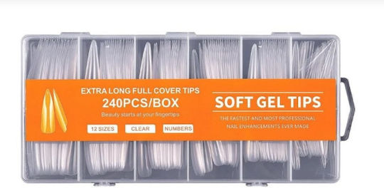 Soft Gel Tips Νυχιών Διάφανα 240τμχ bbay-86240