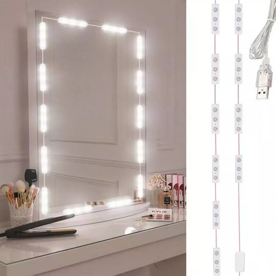 Φωτιστικό για Καθρέφτη Μακιγιάζ LED Φυσικό Λευκό με Τροφοδοσία USB