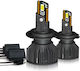 Set 2 Lămpi Auto Led H11 180w Canbus 60mm Fără Eroare 23000lm 6000k T55 Mini 50.000 Ore Durată De Viață Negru